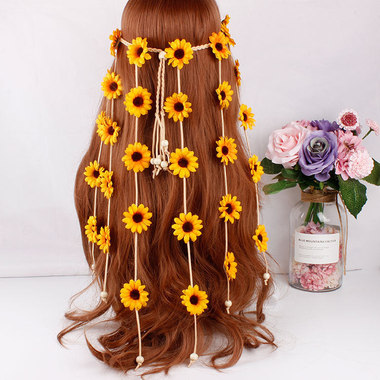 Bohemian Daisy Flower Headband