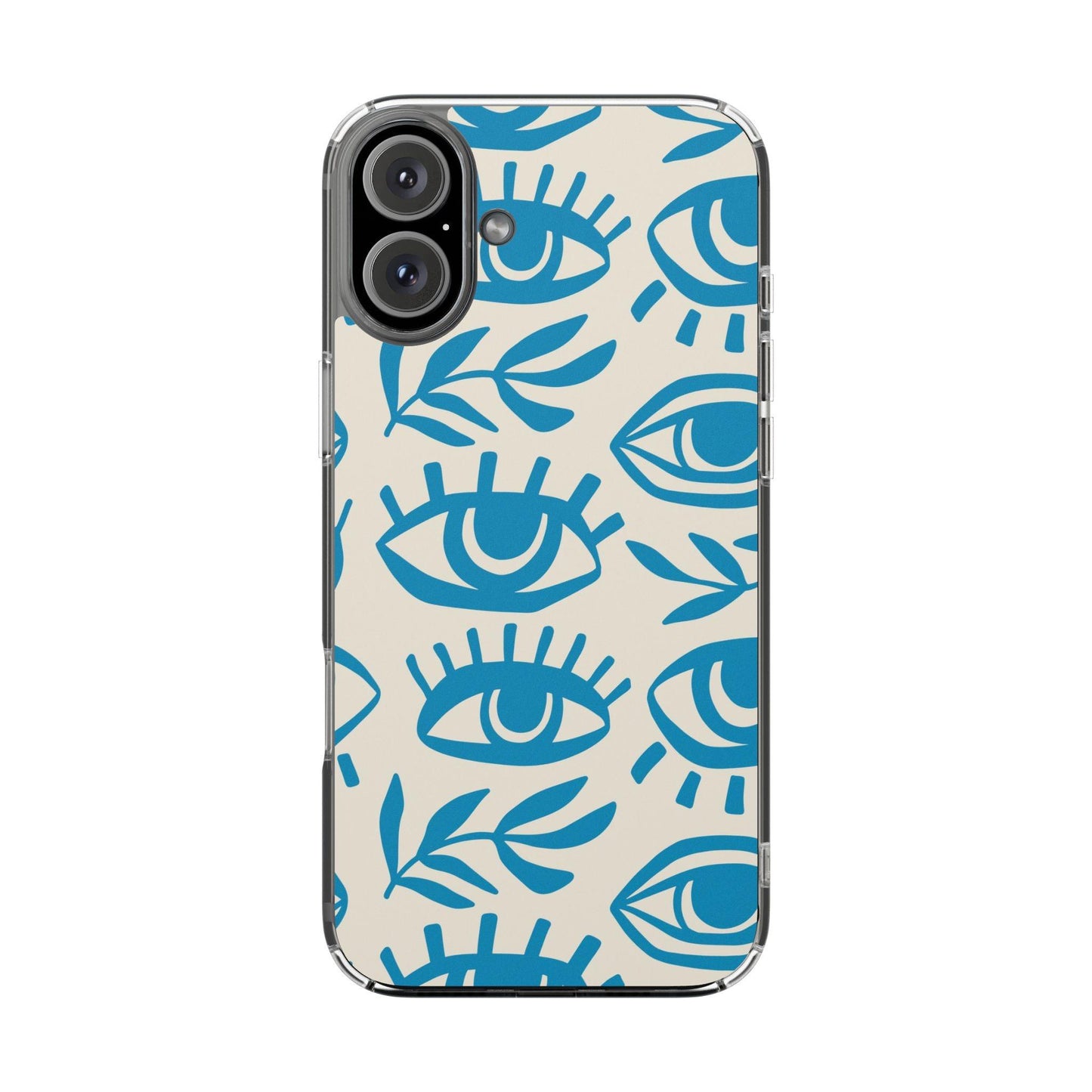 Eyes And Leaves  Pattern Clear Cases
