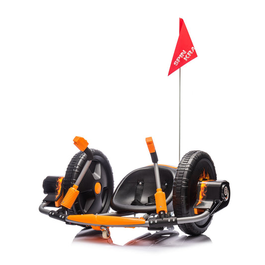 12V Kids Ride On Electric Toy,2WD,16'' exaggerated wheel,Dual handle control for 360 degree flexible steering and rotation