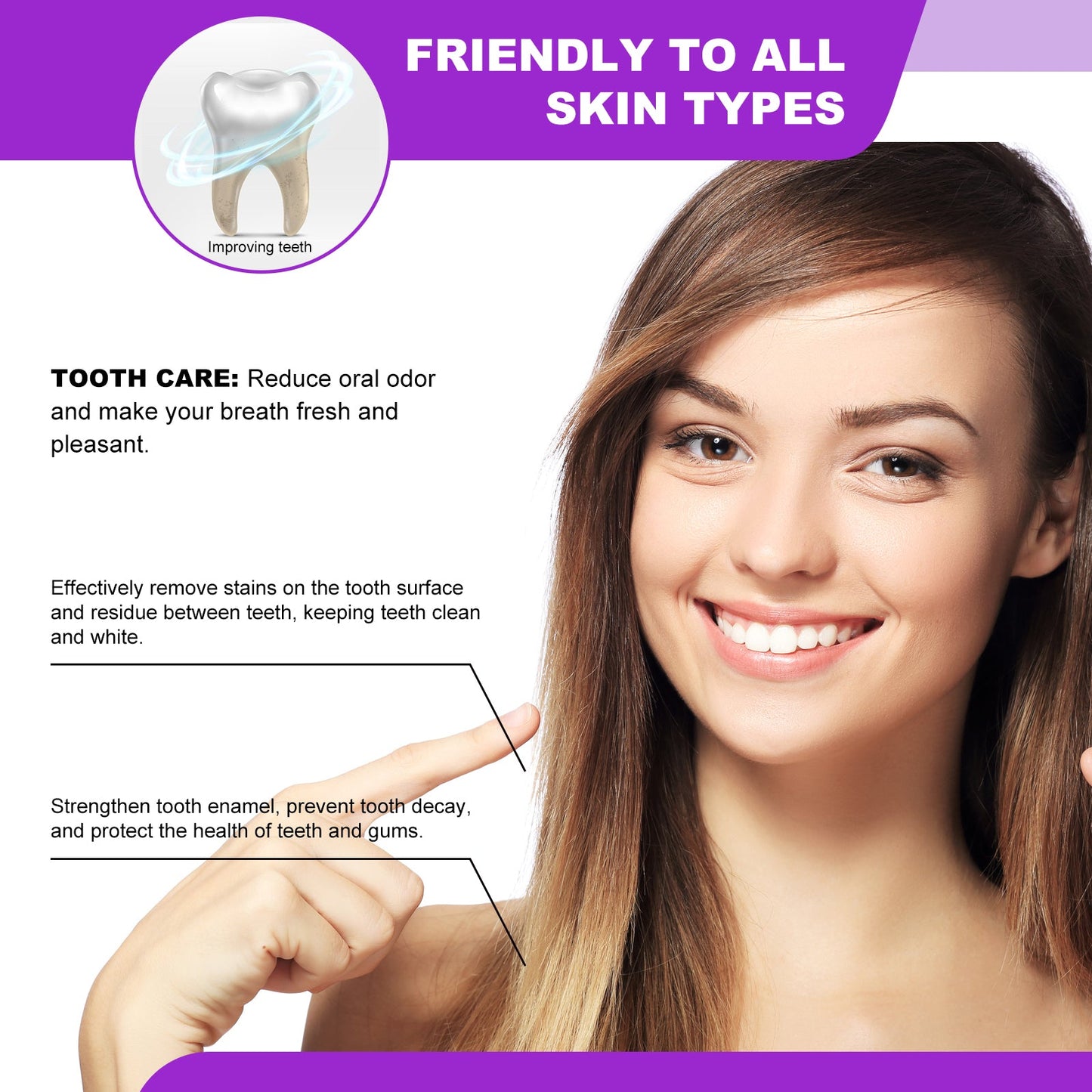 Probiotics Whitening Remove Stains Toothpaste, Dental Care Cleaning Oral Odor Toothstains Tartar Beautifying Teeth Whitening