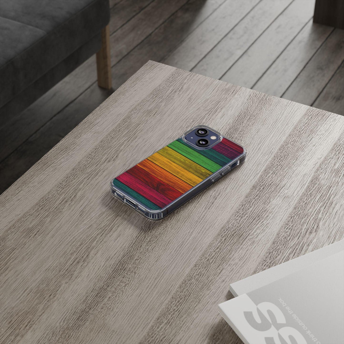 Rainbow On Woods Clear Cases
