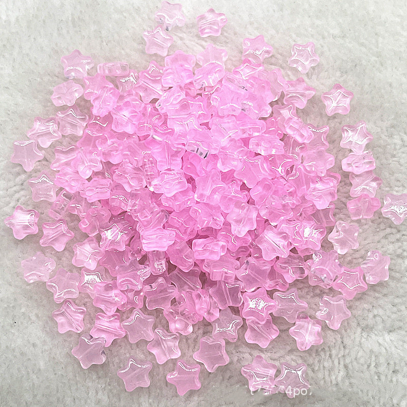 8mm Gold Pentagram Glaze Beads