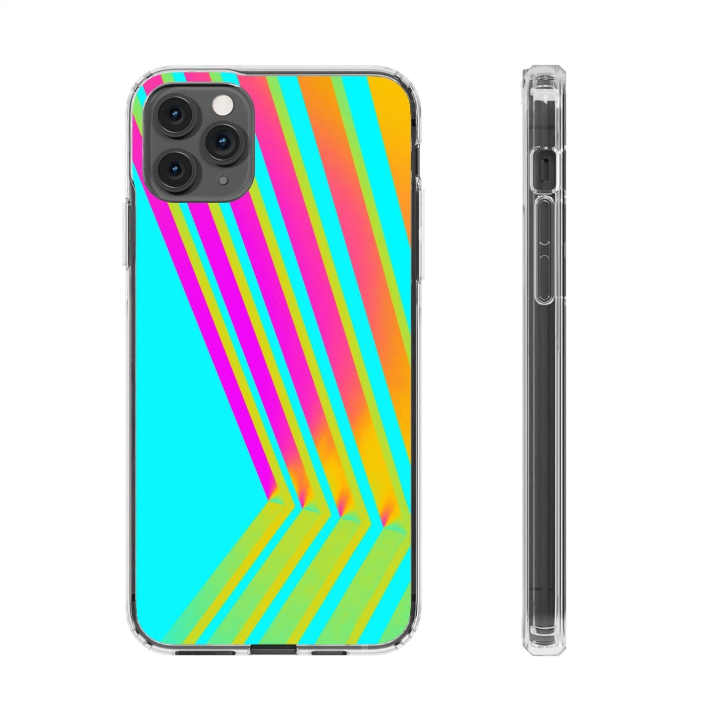 Abstract Pattern With Vibrant Color Clear Cases