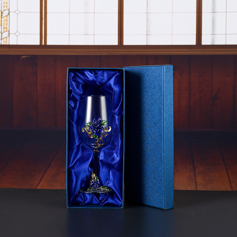 Household enamel crystal glass red wine glass goblet decanter