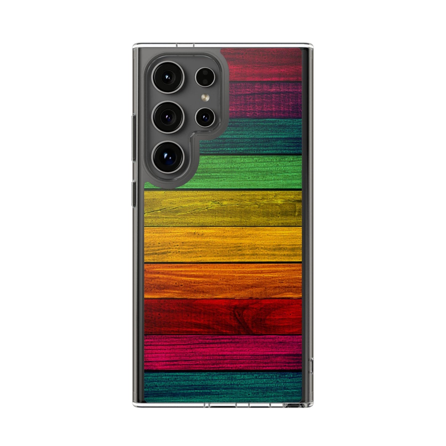 Rainbow On Woods Clear Cases