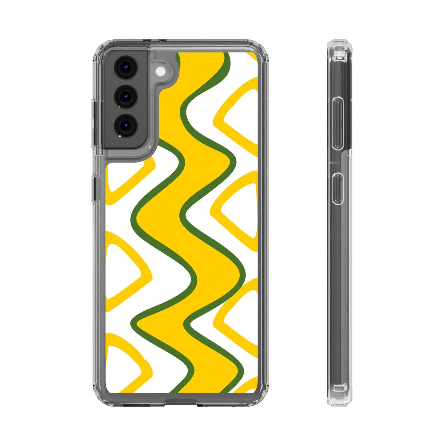Bright Yellow Abstract With Shape Clear Cases