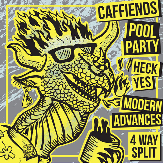 Caffiends / Heck Yes / Modern Advances - 4 Way Split [LP] Vinyl Record