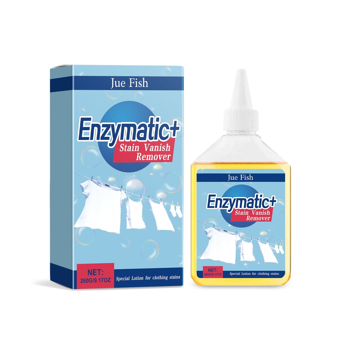 Clothing Enzyme Cleaner, Clean Stubborn Dirt Stains Yellow Sweat Stains Multi-Purpose Clothing Cleaner