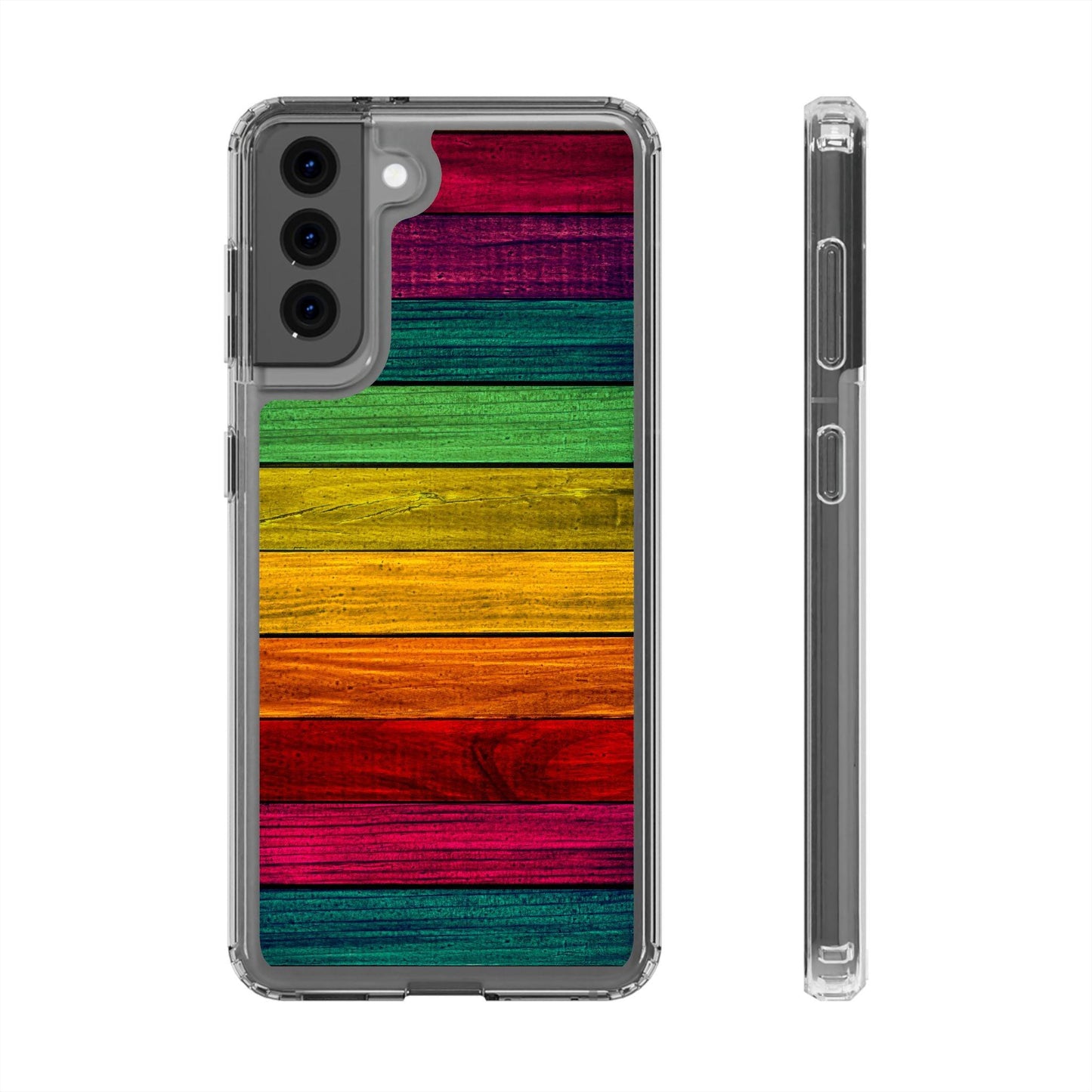 Rainbow On Woods Clear Cases