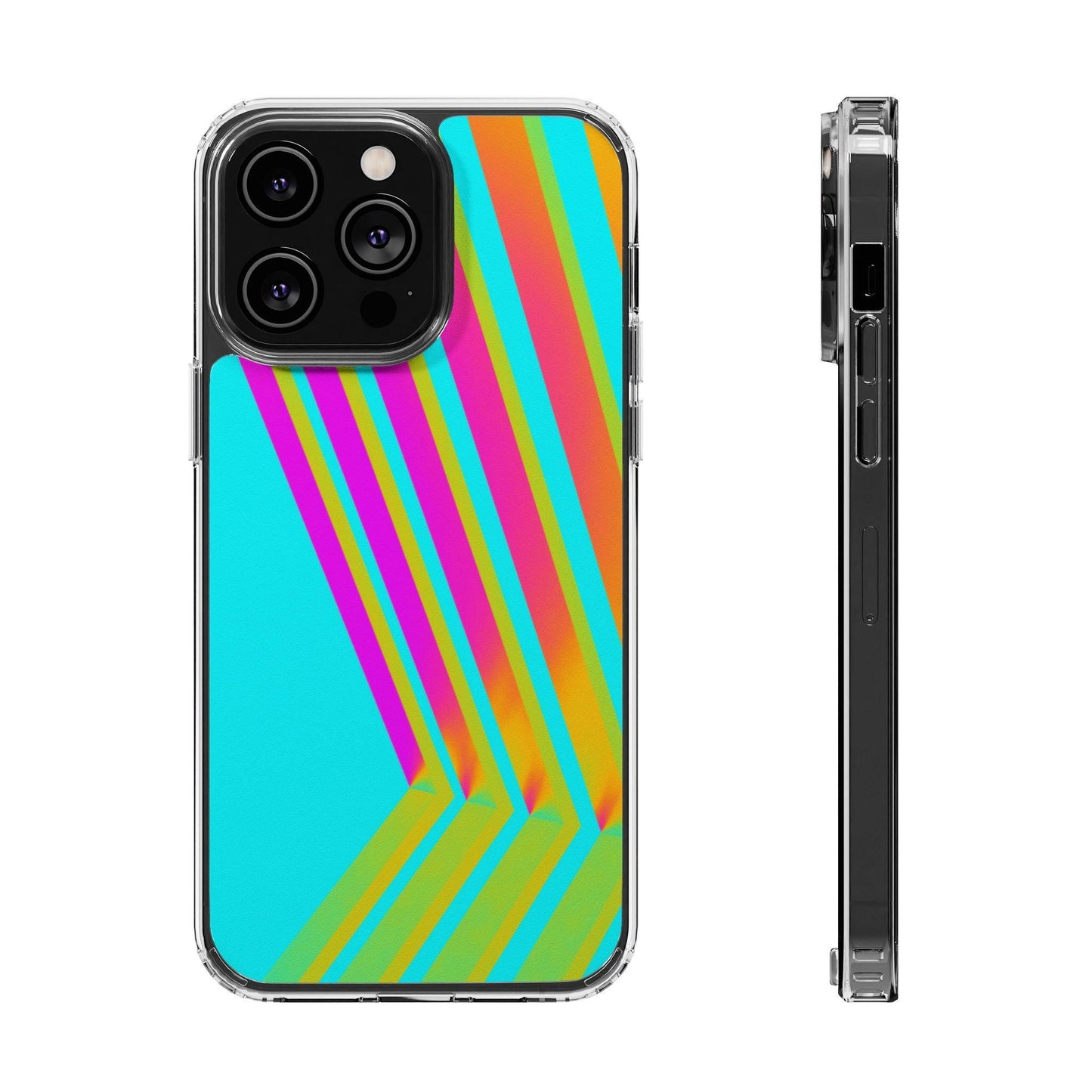 Abstract Pattern With Vibrant Color Clear Cases