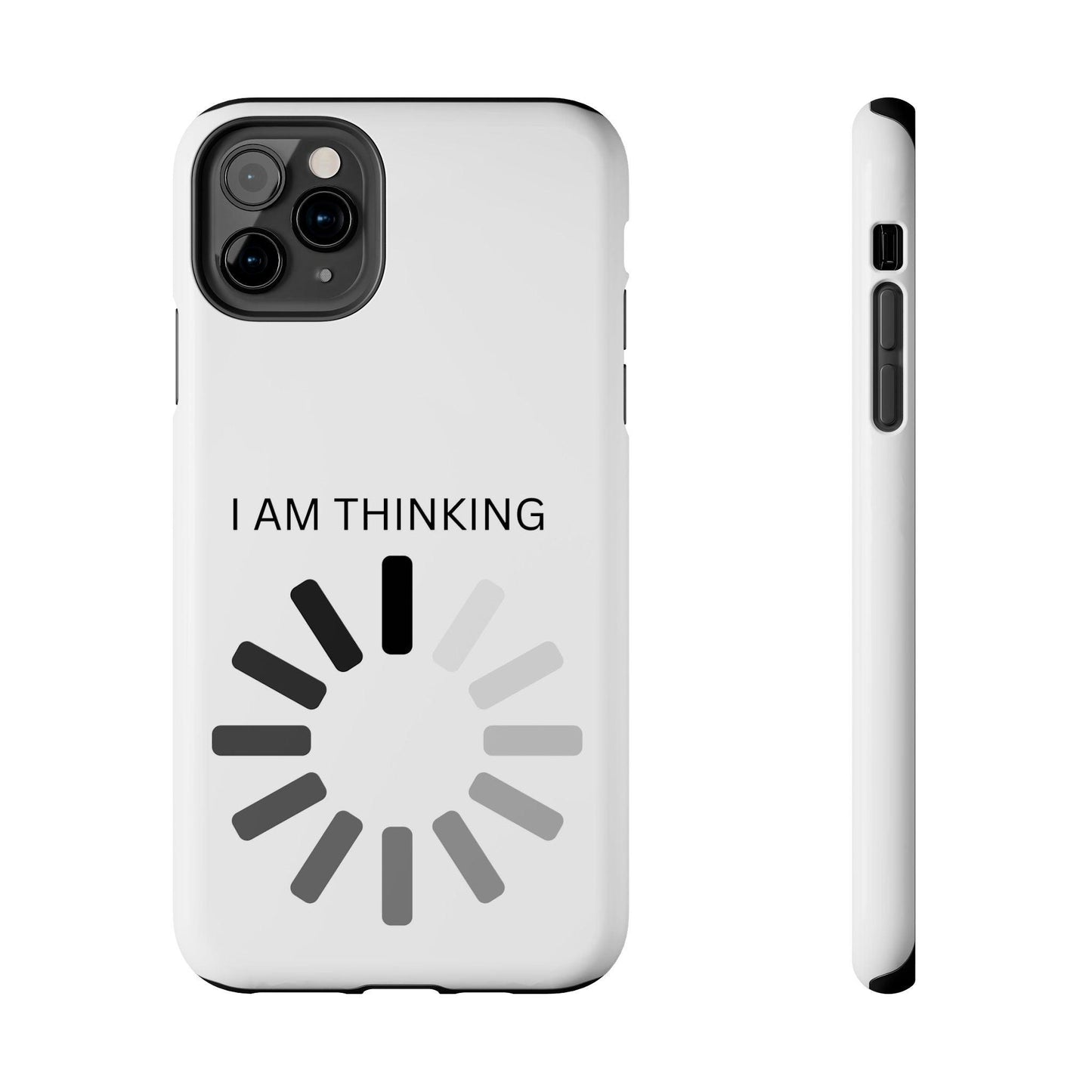 I Am Thinking To Much Text Printed Tough Phone Cases