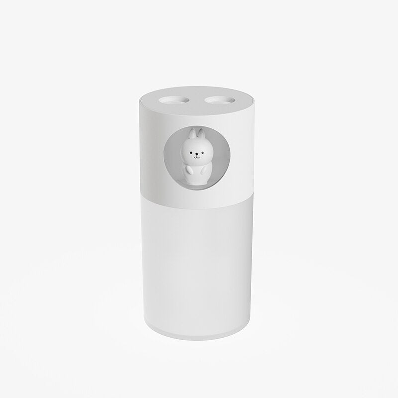 New Cute Pet Humidifier Double Spray Air Humidifier USB Ultrasonic Aroma Diffuse Air Mist Maker Humidificador with Romantic Lamp