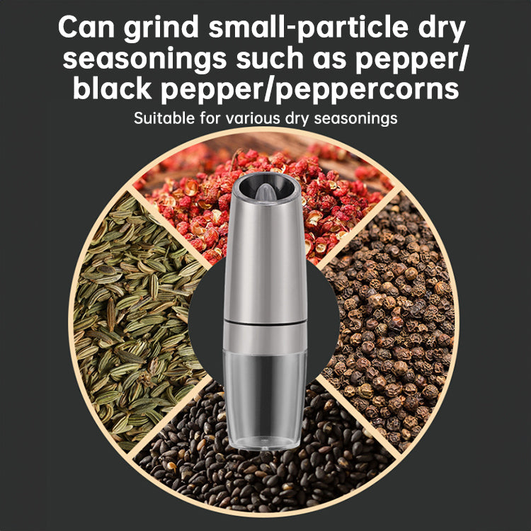 Electric Spice Grinder: Automatic, Gravity-Operated, LED Light, Adjustable Coarseness