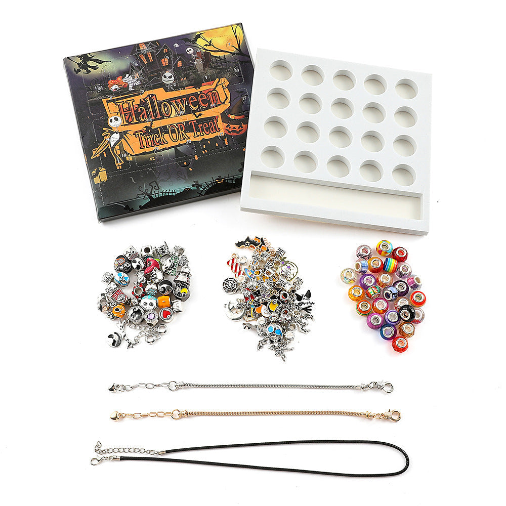 Halloween children DIY large hole bead bracelet bracelet necklace gift box blind box set accessories
