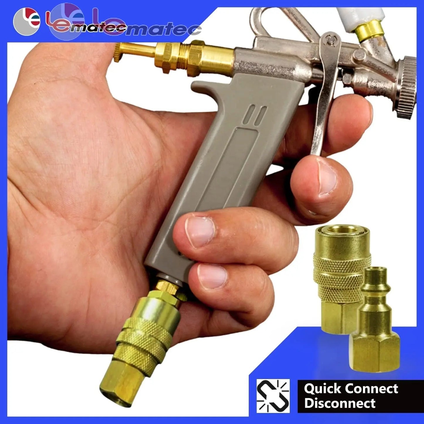 15-Piece Quick Connect Air Compressor Fitting Kit - Professional Grade Brass NPT Connections Set with Storage Case