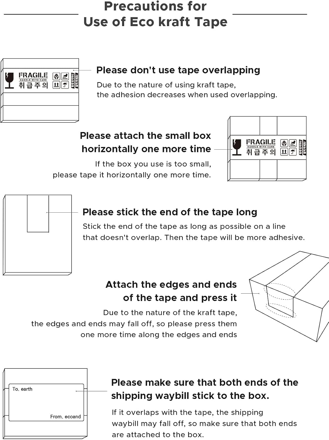 Eco Kraft Paper Packing Tape – 2" x 43 Yards Brown Writable Masking Tape – Heavy Duty, Recyclable, Tearable by Hand – Strong Adhesive for Shipping, Moving, Crafting & Storage