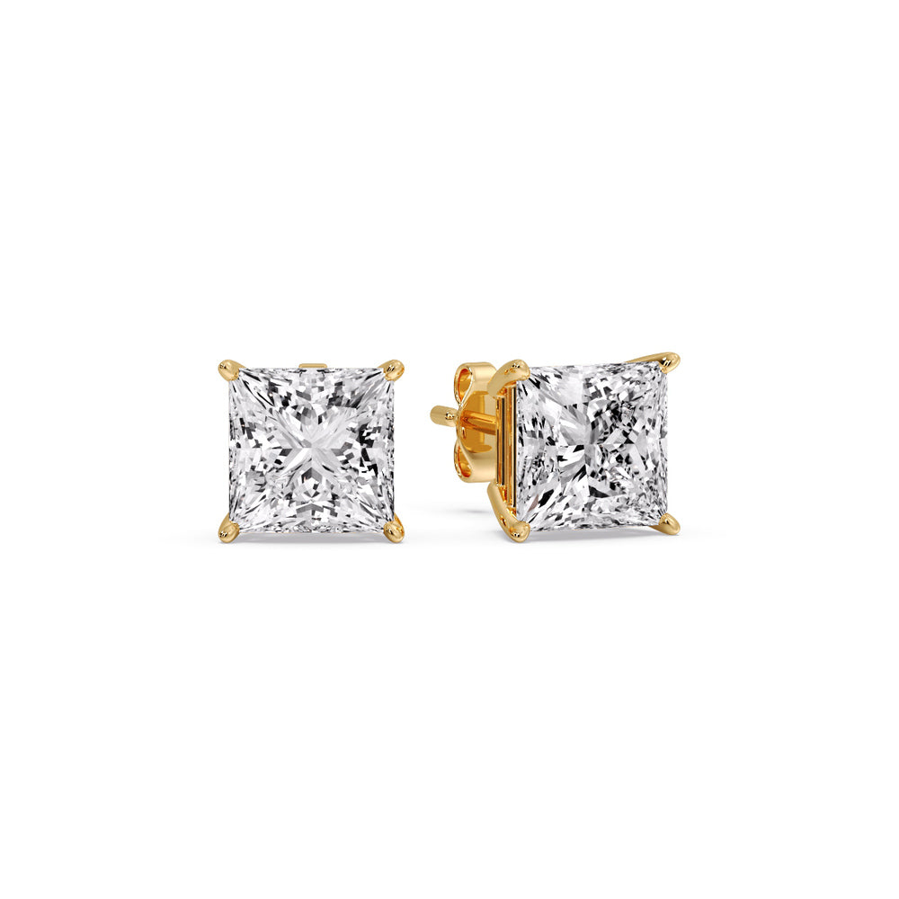 Princess Cut Diamond Stud Earring