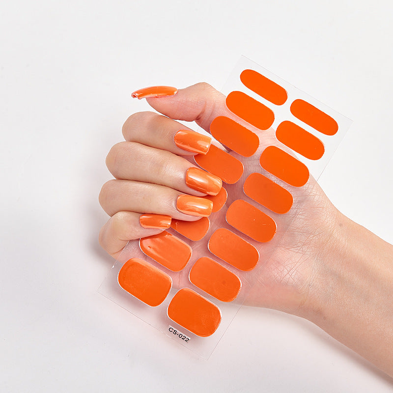 Nailart Sticker Pure Solid Color Self Adhesive