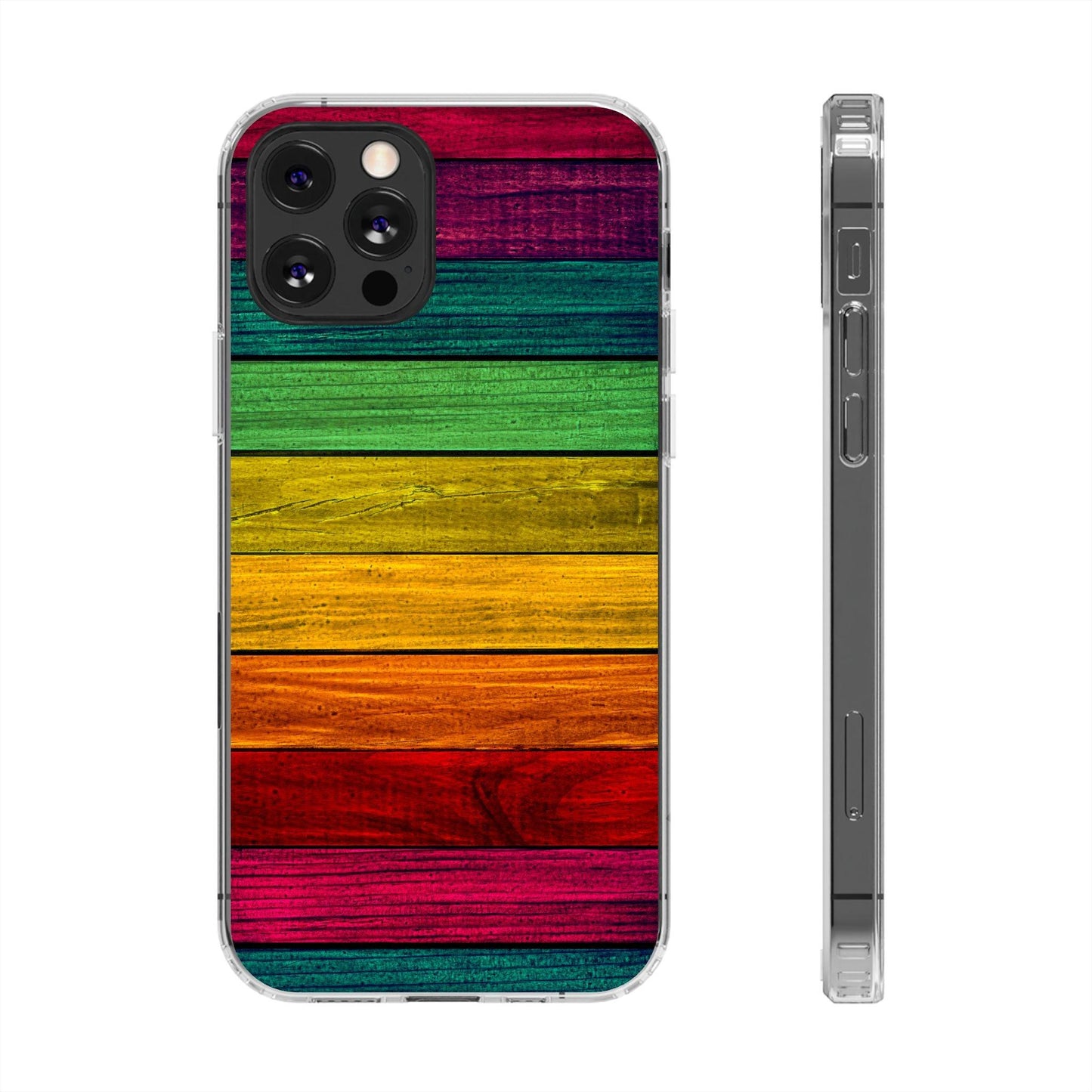 Rainbow On Woods Clear Cases