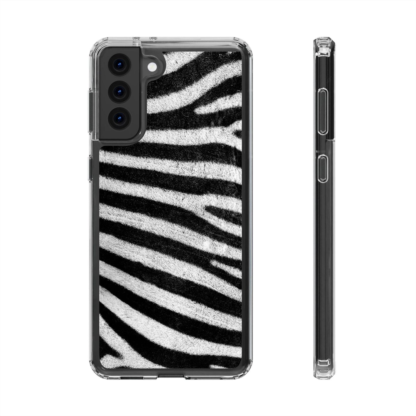 Clear Cases Black and White Zebra Stripes
