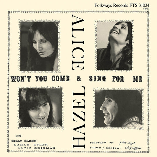 Hazel Dickens  / Gerrard,Alice - Won't You Come & Sing For Me [LP] Vinyl Record
