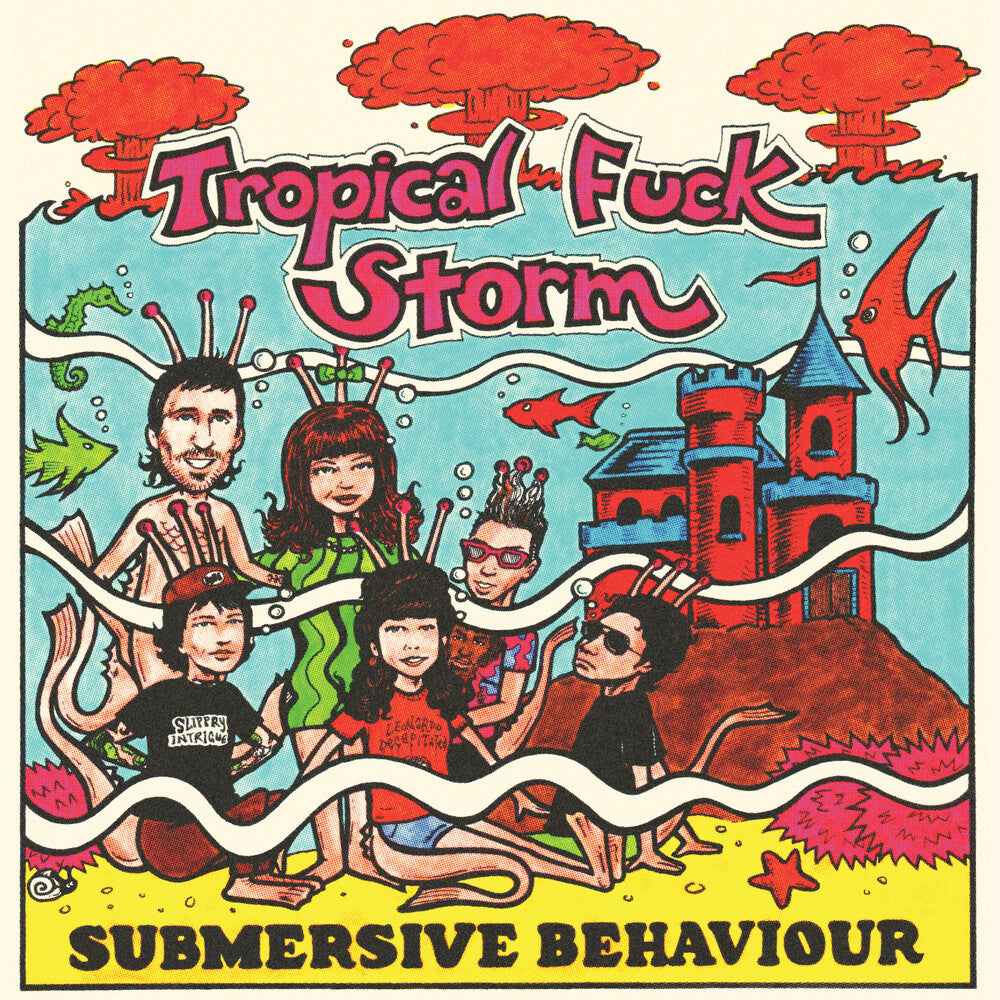 Tropical Fuck Storm - Submersive Behaviour - Clear/Aqua Blue Smoke [LP] Vinyl Record
