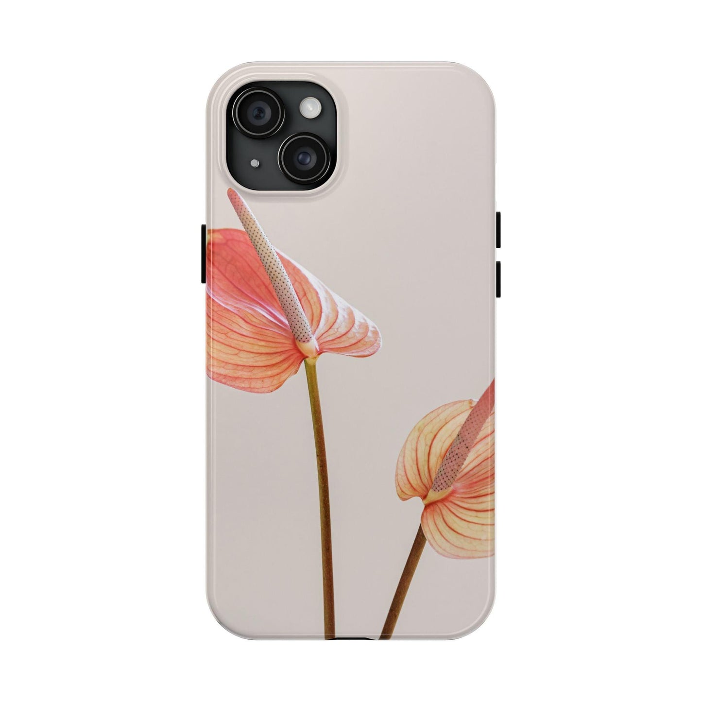 Orange Flower with Leaves Tough Phone Cases