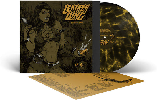 Leather Lung - Graveside Grin - Black & Yellow Marble (Blk) (Ylw) [LP] Vinyl Record