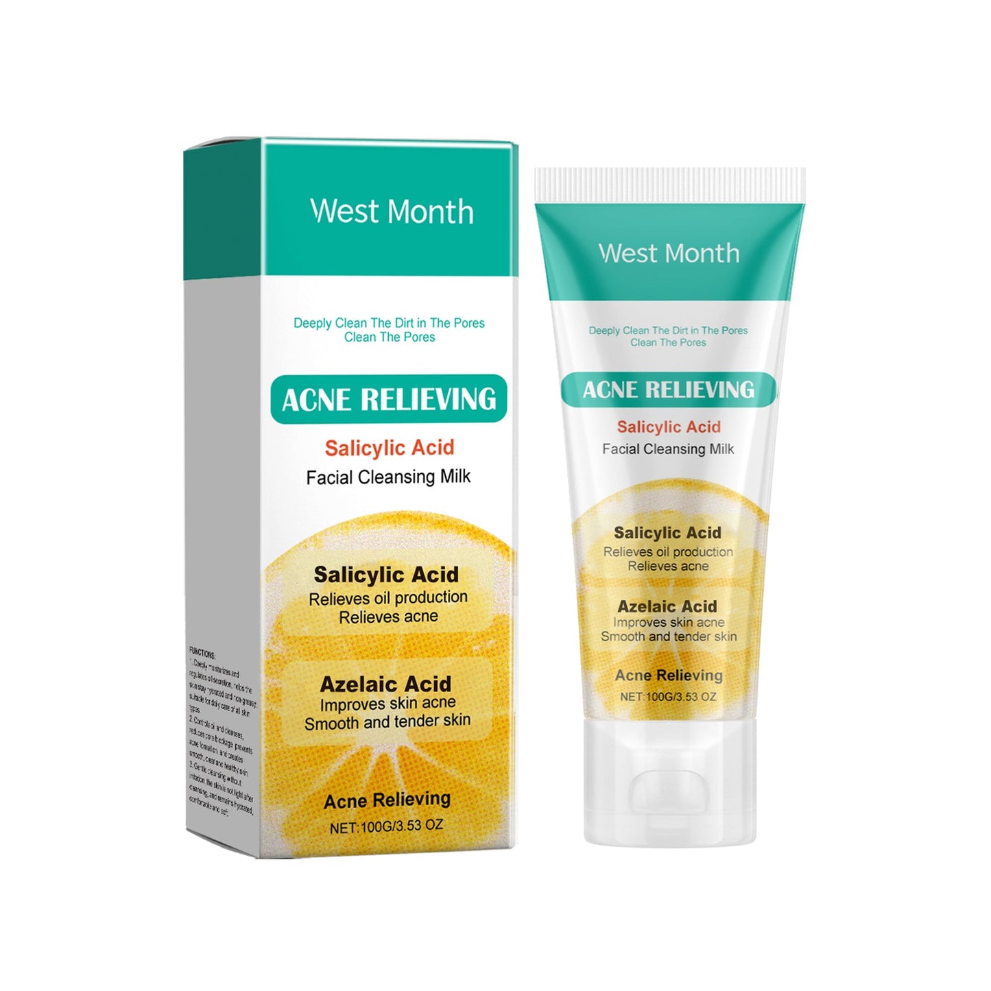 Salicylic Acid Anti-Acne Cleanser, Moisturizing Oil Control, Cleaning And Soothing Skin