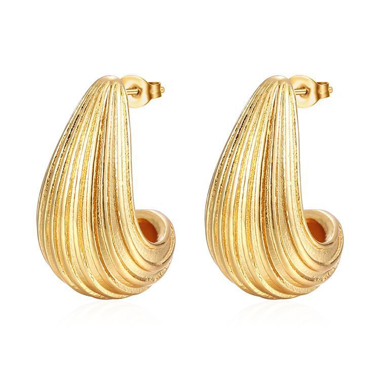 Women's Fashion Stainless Steel Droplet Earrings