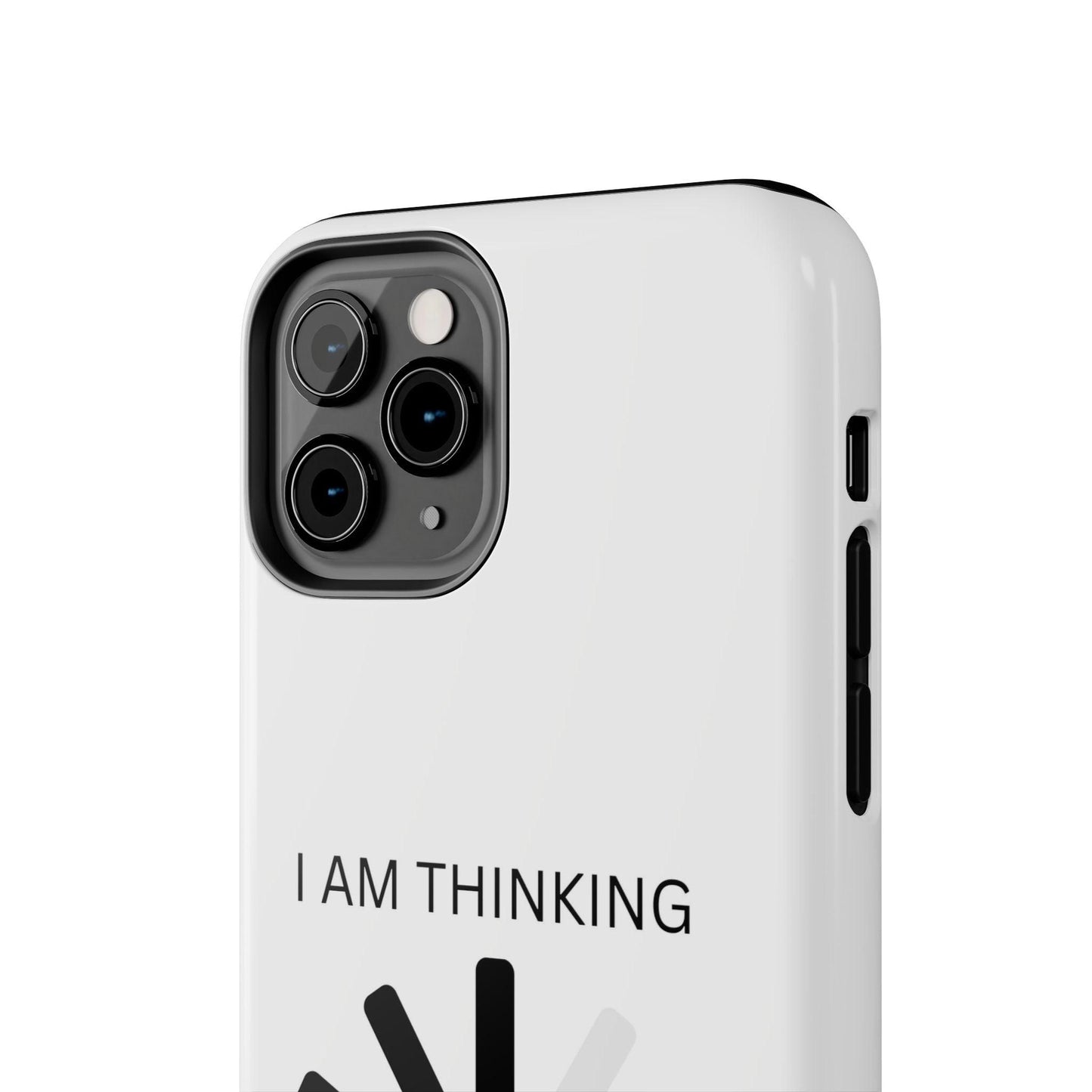 I Am Thinking To Much Text Printed Tough Phone Cases