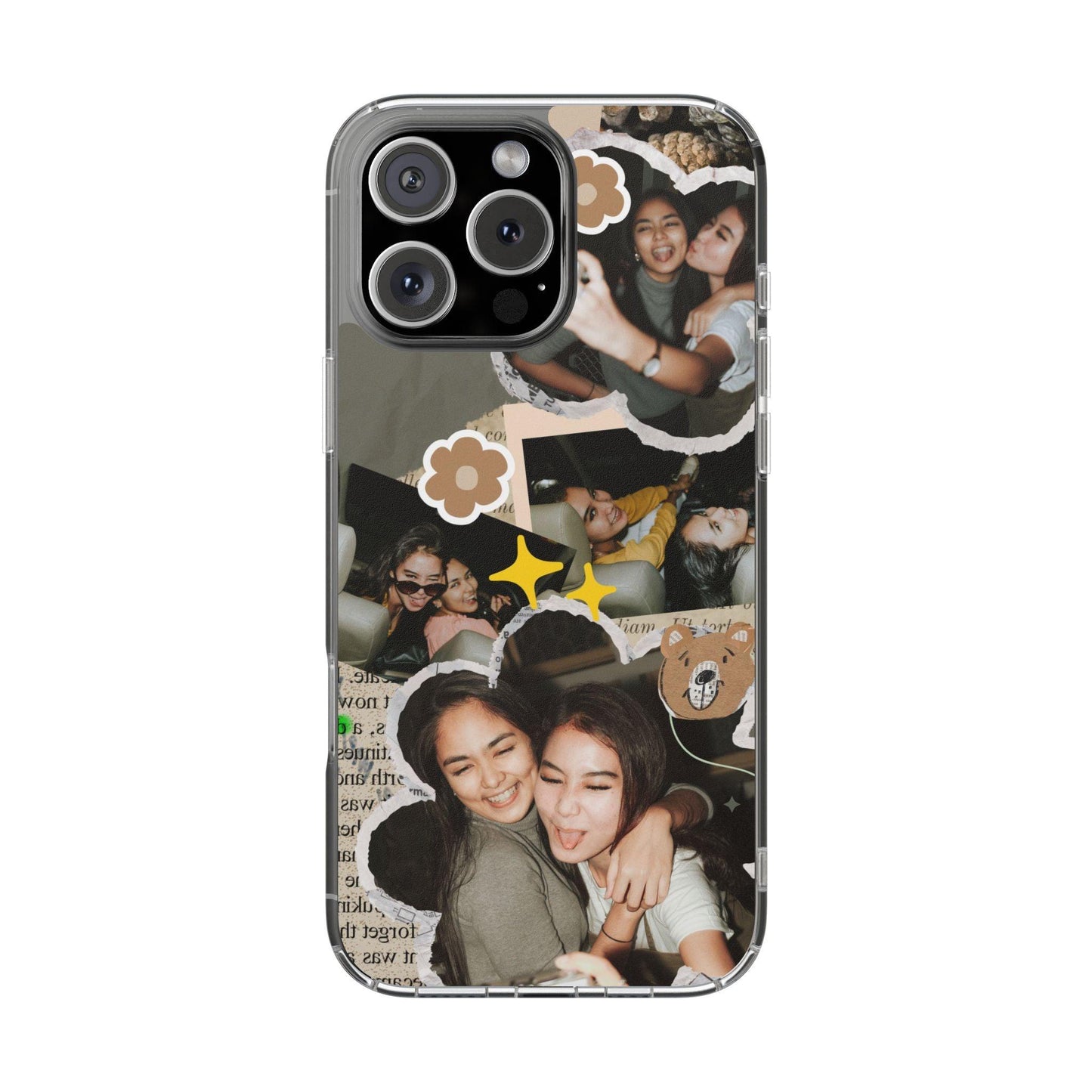Memories In Retro Templet  Custom Printed Clear Cases