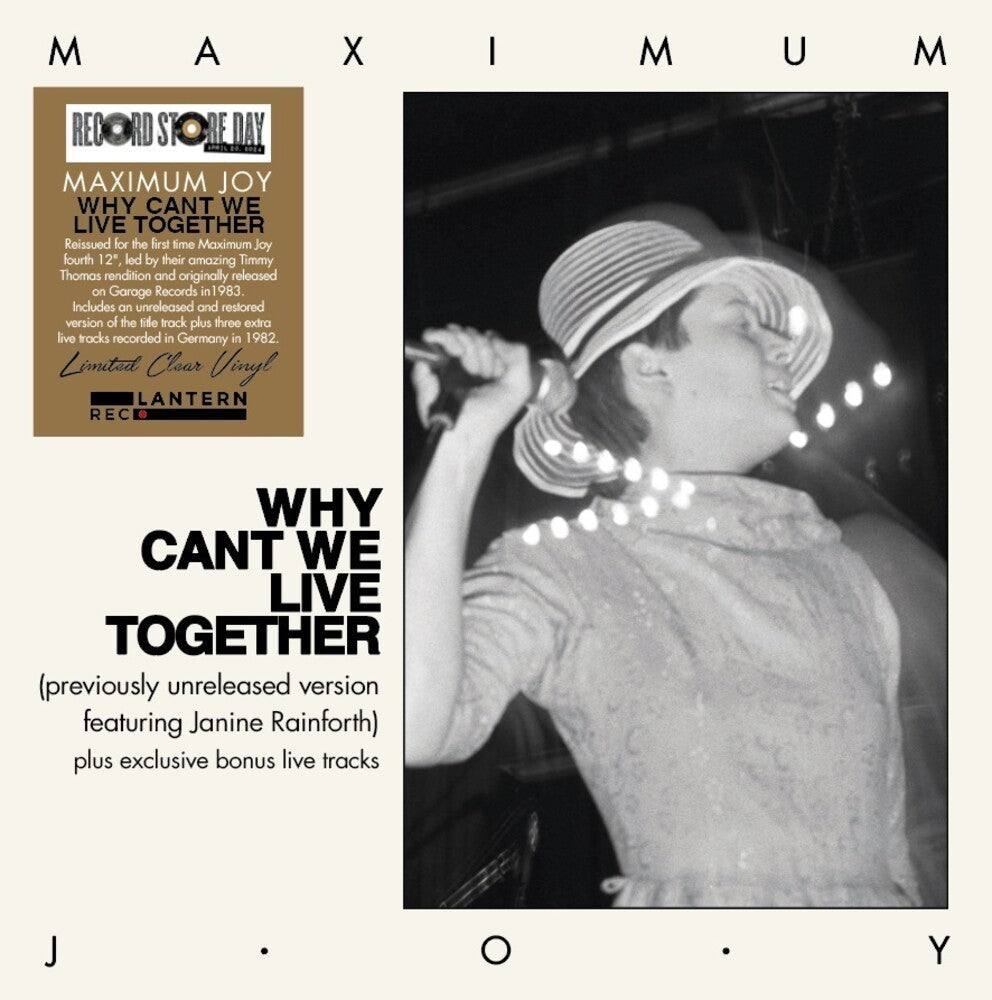 Maximum Joy - Why Can't We Live Together [Clear Vinyl] [Limited Edition] (Uk) Vinyl Record