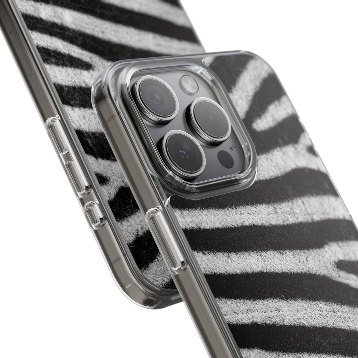 Clear Cases Black and White Zebra Stripes