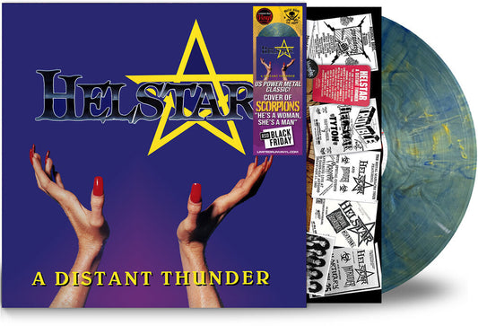Helstar - Distant Thunder - Electric-Ocean (Blue) [Colored Vinyl] Vinyl Record