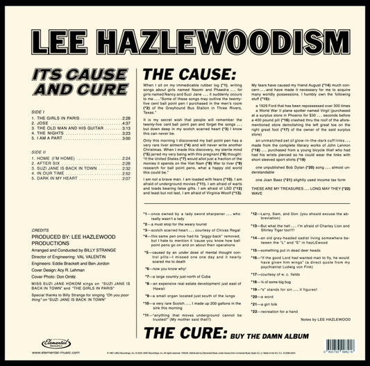 Lee Hazlewood - Lee Hazlewoodism: Its Cause & Cure (Spa) [LP] Vinyl Record