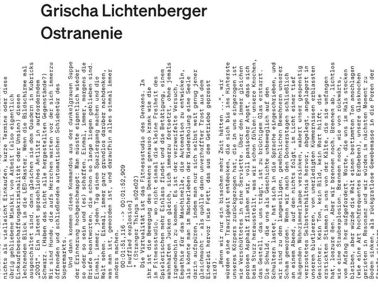 Grischa Lichtenberger - Ostranenie [LP] Vinyl Record