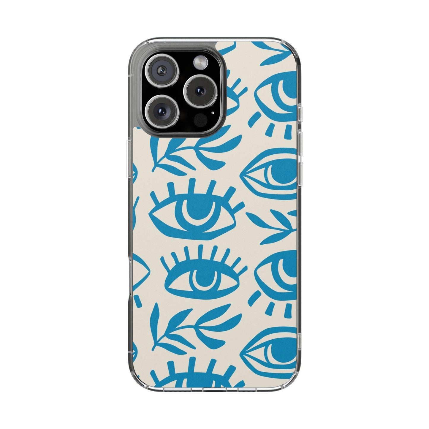 Eyes And Leaves  Pattern Clear Cases