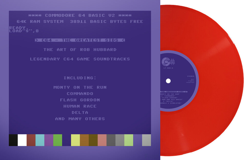 Hubbard, Rob - C64 Greatest Sids: The Art Of Rob Hubbard - Limited To 100 Handnumbered Edition (Red Vinyl) [LP] Vinyl Record