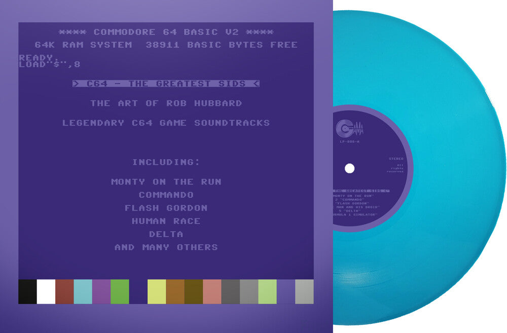 Rob Hubbard  (Colv) (Ltd) (Trq) (Fra) - C64 Greatest Sids: Art Of Rob Hubbard - Turquoise [LP] Vinyl Record
