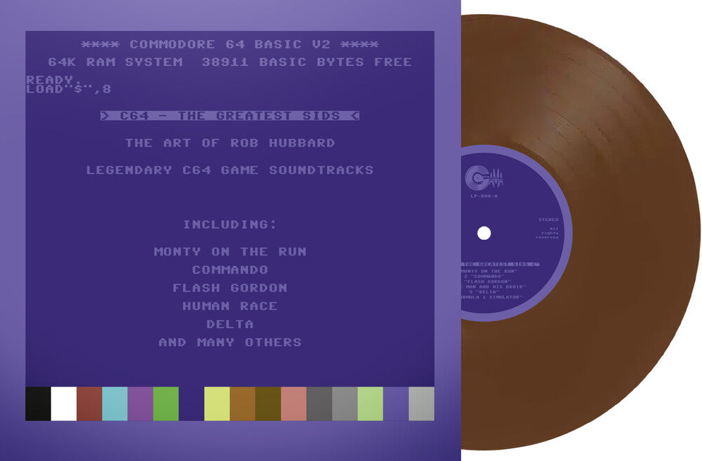 Rob Hubbard  (Brwn) (Colv) (Ltd) (Fra) - C64 Greatest Sids: Art Of Rob Hubbard - Brown [LP] Vinyl Record