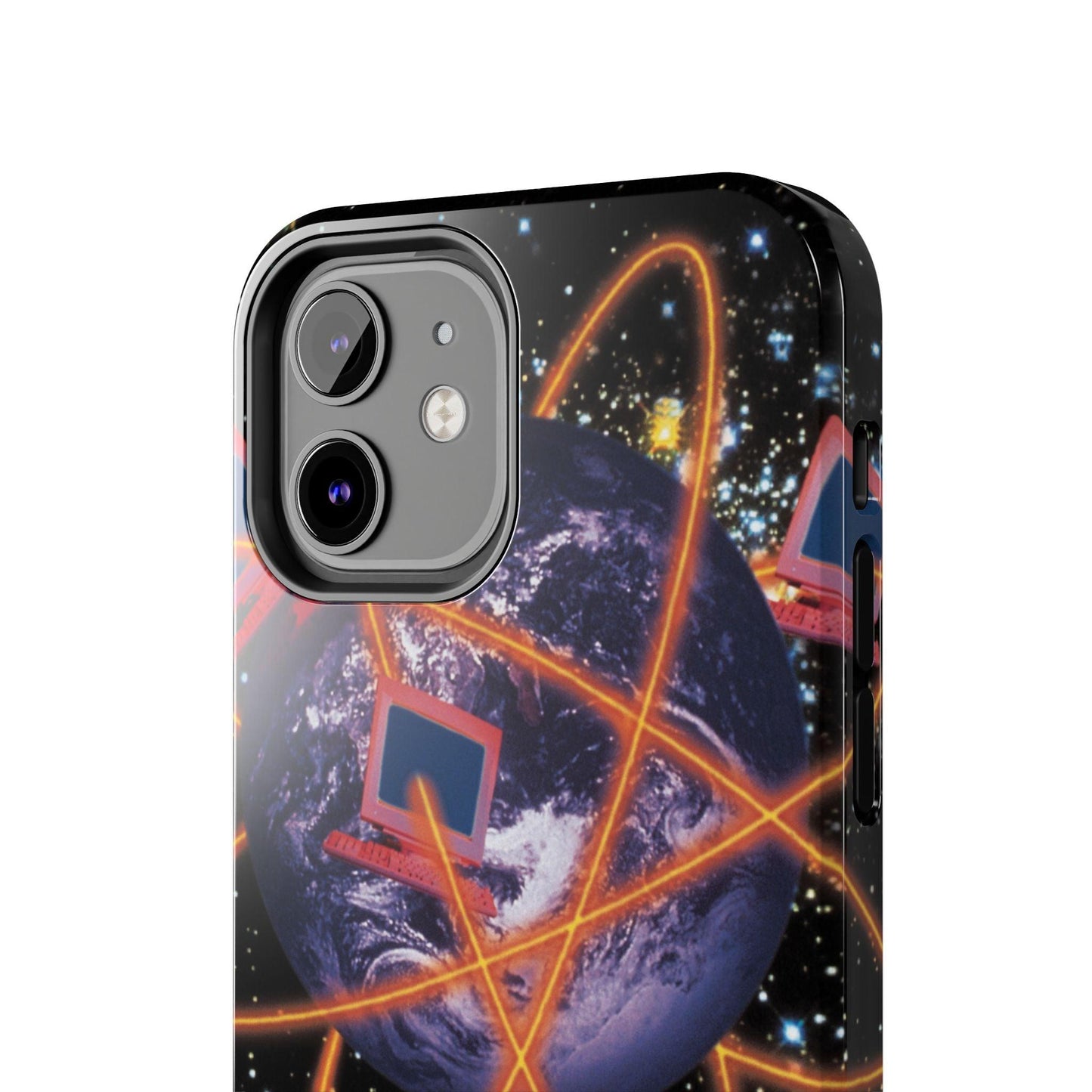 Computer Galaxy Printed With Orbiting Tough Phone Cases