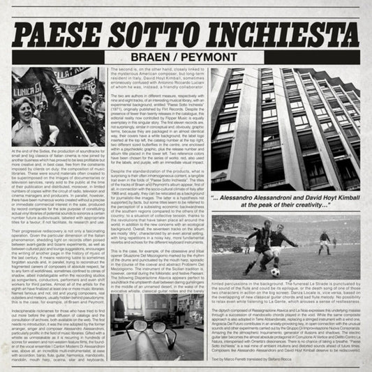 Braen / Peymont - Paese Sotto Inchiesta [LP] Vinyl Record