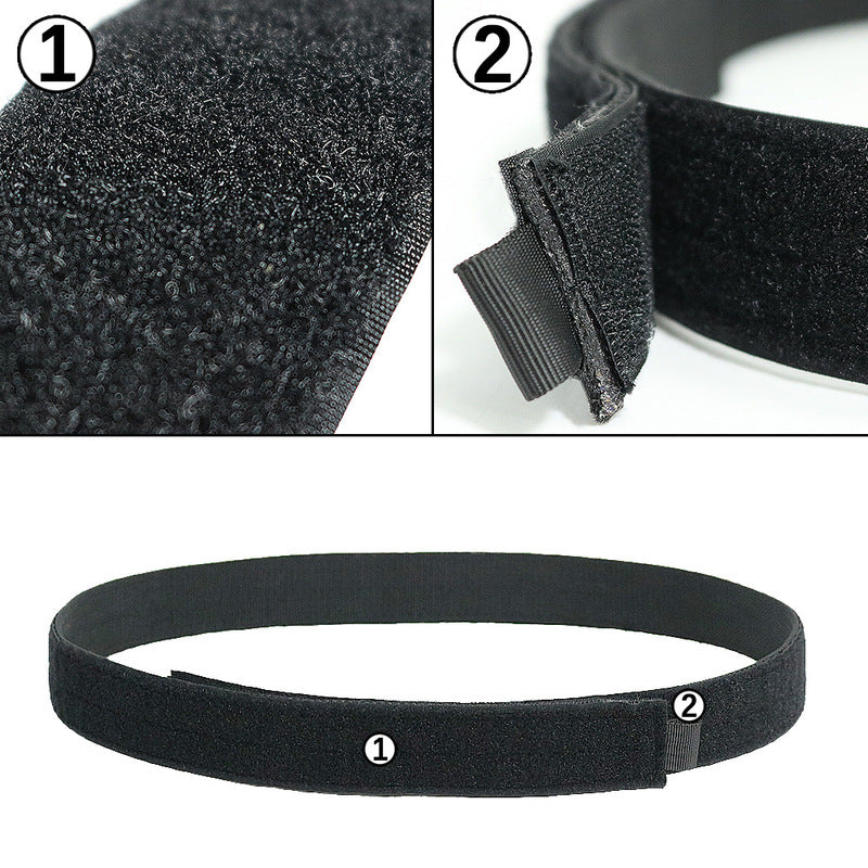 Tactical Inner Belt, Duty Nylon Hook - Loop Adjustable Black Waist Belt
