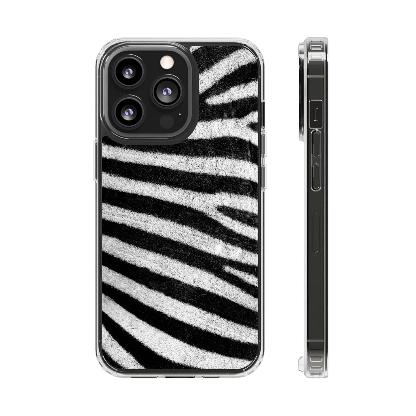 Clear Cases Black and White Zebra Stripes