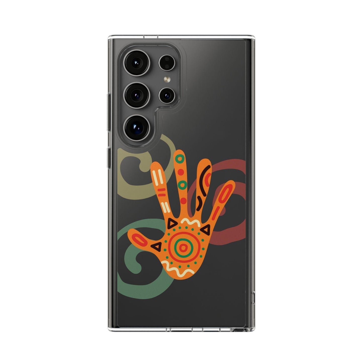 Clear Cases Colorful Hand Print design