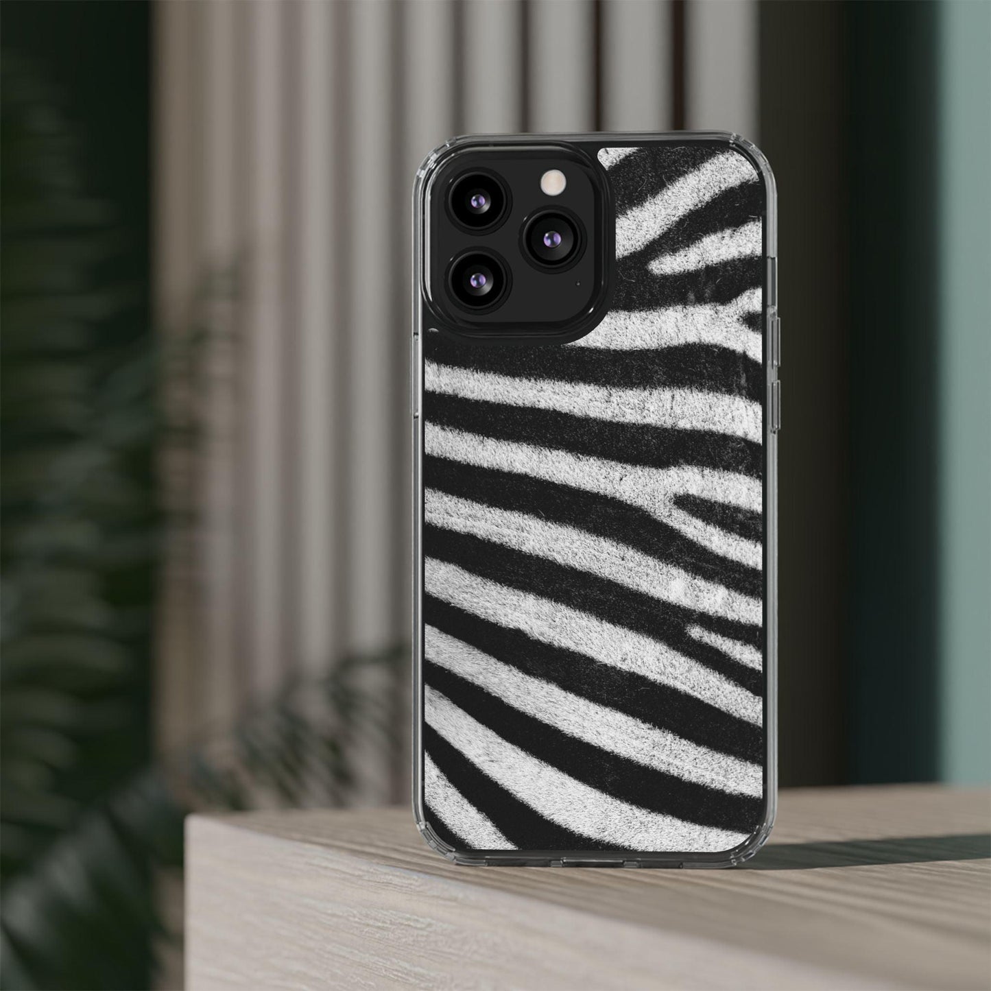 Clear Cases Black and White Zebra Stripes