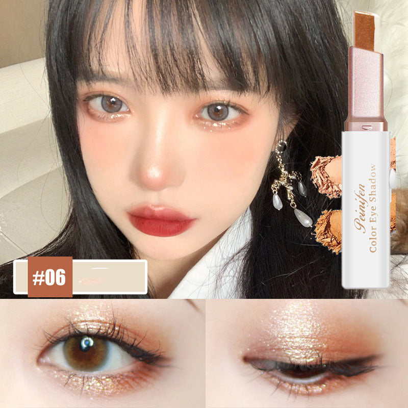Lazy Eyeshadow Stick: Gradient Shimmer, Double Color, Waterproof