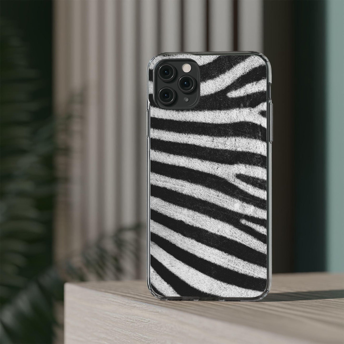Clear Cases Black and White Zebra Stripes