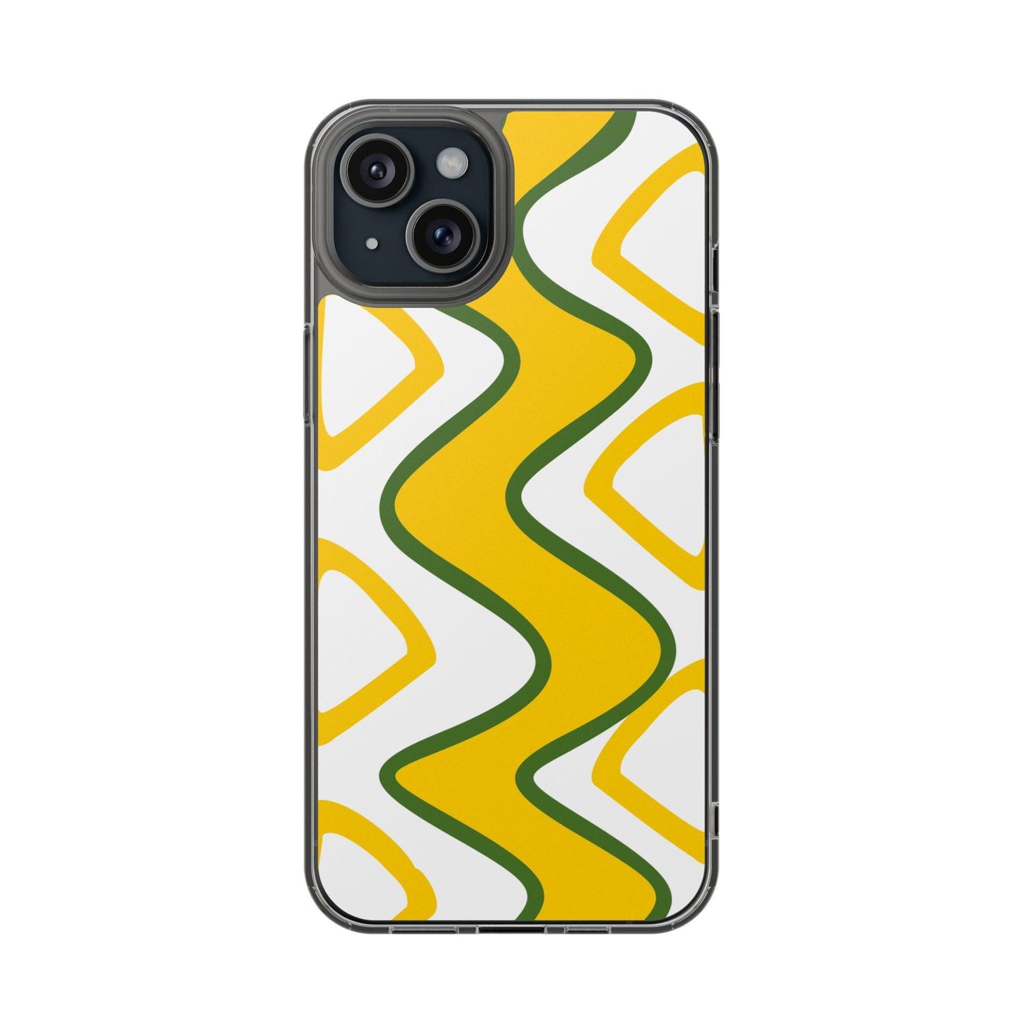 Bright Yellow Abstract With Shape Clear Cases